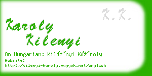 karoly kilenyi business card